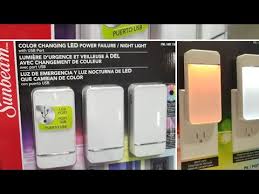 Costco Sunbeam Power Failure Color Night Light 3 Pk 24 Youtube