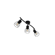 Modern Ceiling Lamp Black 63 Cm 3 Light