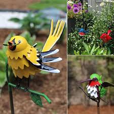 Metal Bird Decor Outdoor Garden Statue