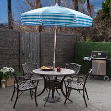 There are three tilt methods used in umbrellas, including the collar tilt where you can turn the patio umbrella from the collar without getting up from your chair, the crank tilt. Destinationgear 6 Ft Aluminum Cabana Stripe Bistro Umbrella Patio Table Umbrella Patio Umbrellas Small Patio Furniture