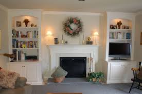 Painted Fireplace Bookcases Existing