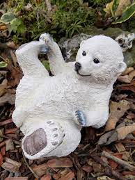 Polar Bear Cub Garden Ornament Uk