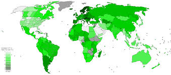 Vat Sales Tax Rates By Country 2014 1 425 X 625 Mapporn