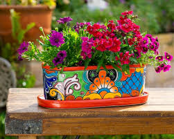 Talavera Mexican Ceramic Pottery Flower