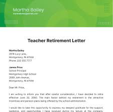free retirement letter templates