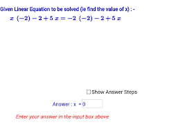 Solve Simple Linear Equations Apply