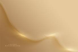 Golden Background With Wavy Lines Design