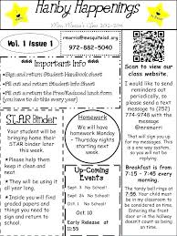 Elementary School Newsletter Template Free Class