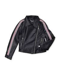 Girls 7 16 Asymmetrical Faux Leather Jacket C21