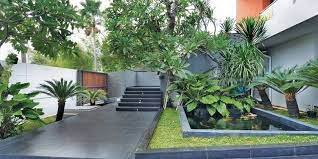Desain ini memperlihatkan gambar rumah minimalis modern dengan model atap pelana bertumpuk taman yang dihadirkan di depan rumah mempercantik hunian ini, apalagi. Kiat Mendesain Taman Minimalis Halaman All Kompas Com