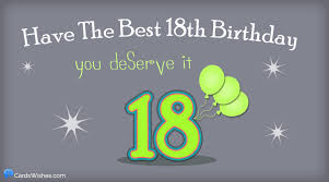 happy 18th birthday wishes for 18 year