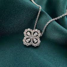 lucky cz four leaf clover 925 sterling