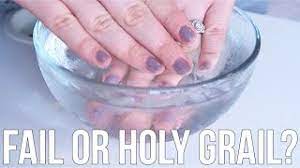 drying nails in cold water