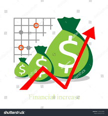 Income Growth Chart Smart Investment Financial Stock Vector