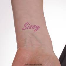 Amazon.com : 15 x Pink Sissy Boy Tattoo - Sissy Maid - Sissy Cuckold - Sissy  Lettering - Sissy Sign (15) : Beauty & Personal Care