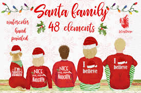 Christmas Family Clipart Graphic By Lecoqdesign Creative Fabrica