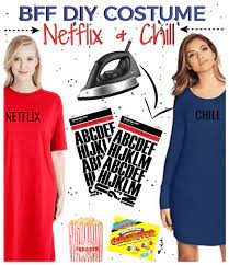 Netflix and chill costume diy. Diy Costume Netflix Chill Bff S Outfit Shoplook