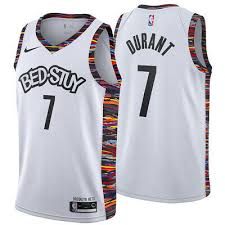 There are some things to like—the chevron pattern and the splatter paintings on the side panel. New 2019 2020 Nike Kevin Durant Brooklyn Nets Swingman Jersey City Edition 7 Nwt Ebay