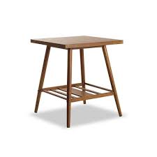 Brown Square Wood End Table