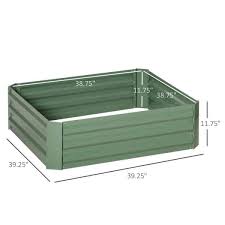 Green Steel Raised Garden Bed