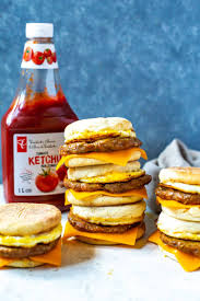 meal prep egg mcin breakfast sandwiches with sausage and cheese