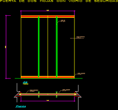 Double Door Security Dwg Block For