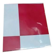red and white vinyl flooring