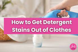 get detergent stains out of clothes