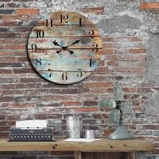 Brownrustic Round Wall Clock Sb 6223b
