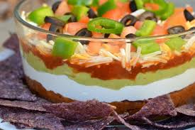 festive mexican layered dip makes a
