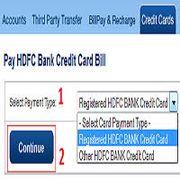 how to make hdfc credit card neft payment