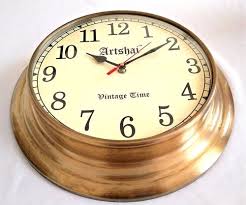 artshai antique look metal wall clock
