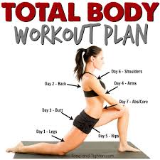 total body weekly workout plan tone