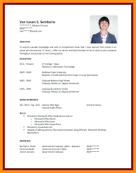 College Student Resume Examples No Experience High School Full Size