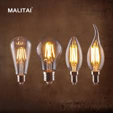 Us 0 9 36 Off Led Filament Bulb E27 Retro Edison Lamp 220v E14 Vintage Candle Light Bulb Chandelier Replace 20w 40w 60w 80w Incandescent Bulb In