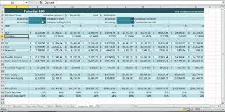 Investment Property Spreadsheet Real Estate Excel Roi Income Noi Template