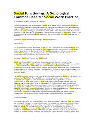 Role Theory And Social Work Treatment