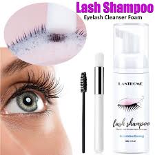 Be careful with baby shampoo because it can be drying. Lanthome 50ml Eyelash Extensions Shampoo Foam Cleanser Bubble Brush Kit Makeup Remover Buy At A Low Prices On Joom E Commerce Platform