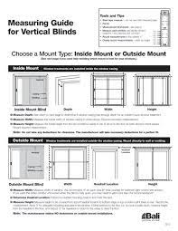 measuring guide for vertical blinds