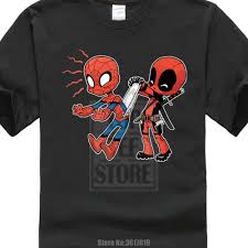 Us 8 99 10 Off Tops T Shirt Homme Mens Underoos Funny Spiderman Vs Deadpool Marvel Avengers Design Mens High Quality Short Sleeve Tee In T Shirts