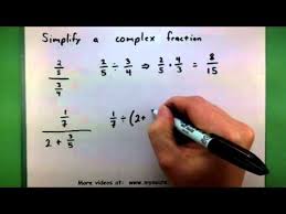 Basic Math Simplify A Complex