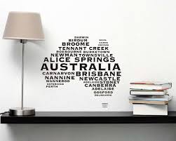 australian map city names vinyl decals