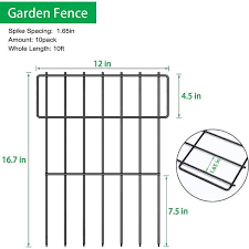 Black Metal Decorative Garden Fence