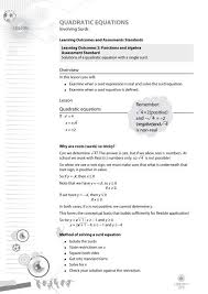 Quadratic Equations 2 Maths Excellence