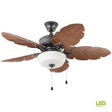 Natural Iron Ceiling Fan With Light Kit