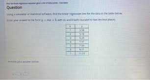 Linear Regression Equation Given