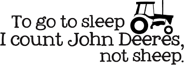 To Go To Sleep I Count John Deere Wall