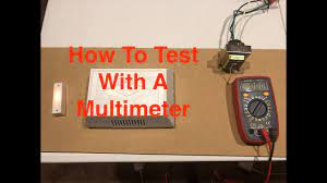 Test Doorbell Transformer With Multimeter - YouTube