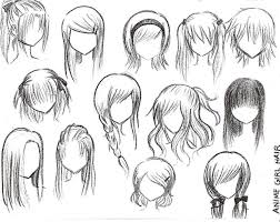 Draw a sketch for a woman's head to provide framework for the hair. Anime Hair By Pixieprincessp On Deviantart Anime Character Drawing Manga Hair Cartoon Hair