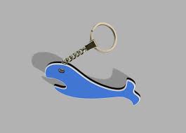 free stl file whale keychain clés